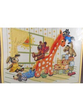 VTG Playtime For Toys Crewel Embroidery Kit Sunset Stitchery 2618 Baby Nursery